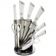 Набор ножей нержавеющая сталь на подставке 9 предметов kitchen knife set wl-707-1