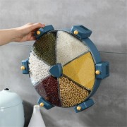 Карусель для зерен настенная с вращением 360° Kitchen Storage Box 6-in-1 кухонный набор для круп с креплением