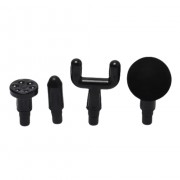 Массажер мышечный ручной Massage Gun Аккумуляторный перкуссионный Массажный 4 насадки для рук ног шеи