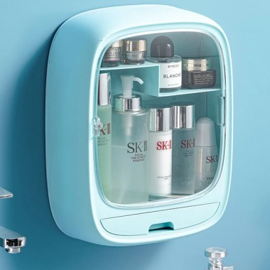 Органайзер для косметики настенный U-Beauty Wall Cosmetic Box подвесной бьюти бокс с прозрачной дверцей и ящик