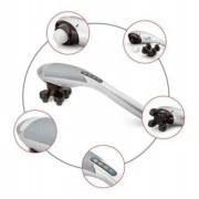 Вибромассажер для спины и тела Magic Touch massager HSM 50303 4в1 Серый с насадками