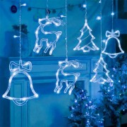 Гирлянда-штора с фигурками 2,5м (138 LED), от 220V, Белая / Гирлянда новогодняя