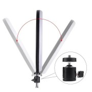 Кольцевая Led лампа Refil Light 16 см на круглом штативе с 2 держателями - L-16