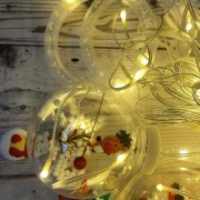 Гирлянда штора 3м с теплым желтым свечением