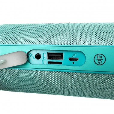 Колонка портативная T&G TG116 Bluetooth FM бирюзовый