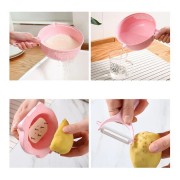 Многофункциональная ручная овощерезка 12в1, универсальный измельчитель овощей и фруктов (розовая)