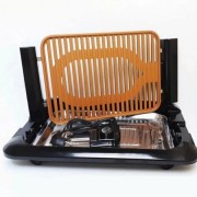 Антипригарный электрический противень гриль бездымный с решеткой для дома, 3000W JE-S37