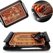 Антипригарный электрический противень гриль бездымный с решеткой для дома, 3000W JE-S37