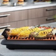 Антипригарный электрический противень гриль бездымный с решеткой для дома, 3000W JE-S37