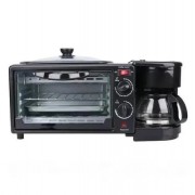 Электрическая печь 3в1 Su Tai для выпечки с кофеваркой и сковородой ST-301 4500 Вт Черная