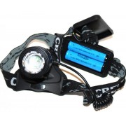 Налобный фонарь LED T6 со встроенным аккумулятором 2*18650 Bailong BL-2199-T6 черный