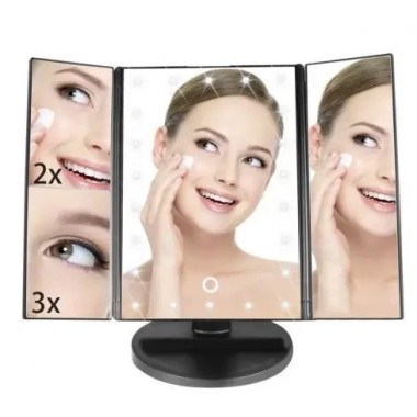 Зеркало тройное для макияжа с LED подсветкой Magic Makeup Mirror, 22 лампы, косметическое зеркало