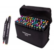 Маркеры TOUCH Sketch Marker Black 80 шт разноцветные + сумка