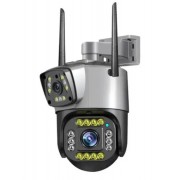 Камера видеонаблюдения уличная 2L-V12 4G ptz camera 1080p app v380 4MP | Уличная камера с двумя объективами