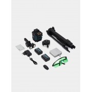 Лазерный 4D 16-линейный зеленый уровень, самовыравнивающийся инструмент для измерения пересечения линий на 360