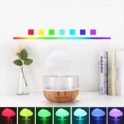 Увлажнитель воздуха Гриб с эффектом дождя / Аромадиффузор-ночник с подсветкой Mushroom drop water