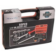 Набор торцевых головок бит с трещеткой 1/4