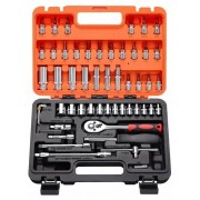 Набор торцевых головок бит с трещеткой 1/4