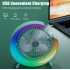Вентилятор электрический USB 3-скоростной с цветной подсветкой 180° бесшумный Вентилятор электрический USB 3-скоростной с цветной подсветкой 180° бесшумный