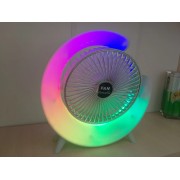 Вентилятор электрический USB 3-скоростной с цветной подсветкой 180° бесшумный