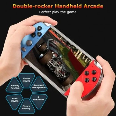 Игровая приставка портативная PSP X7, экран 5.1, встроенные игры, 8Гб памяти