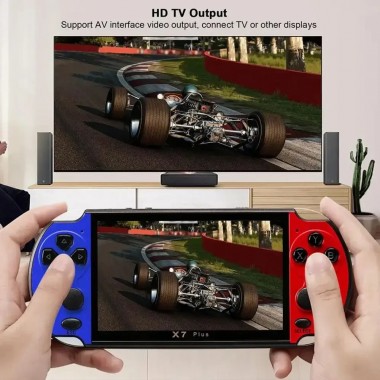 Игровая приставка портативная PSP X7, экран 5.1, встроенные игры, 8Гб памяти