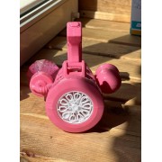 Детский пузырьковый пистолет пушка Bubble Gun генератор мыльных пузырей A 130 розовый