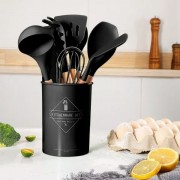 Набор принадлежностей для кухни 12 предметов Kitchen Set, RD-1204 Кухонный набор в стакане Черный