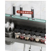 Настенный алюминиевый кухонный стеллаж для хранения приправ, специй, палочек для еды, полка для кухни,