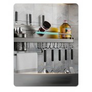 Настенный алюминиевый кухонный стеллаж для хранения приправ, специй, палочек для еды, полка для кухни,