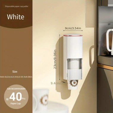 Диспенсер для одноразовых стаканчиков, пластиковый держатель стаканчиков для воды Белый