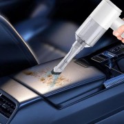 Ручной автомобильный пылесос беспроводной USB 1500mAh всасывание и функция выдувания Белый