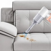 Ручной автомобильный пылесос беспроводной USB 1500mAh всасывание и функция выдувания Белый