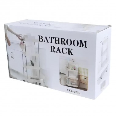 Этажерка на колесах 4 яруса (87×38×13см), Bathroom Rack / Напольная полка-органайзер / Стеллаж-этажерка