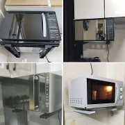 Крепление для микроволновки, кронштейн для микроволновой печи 250 х 465 мм, складная консоль, черный