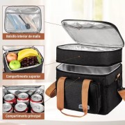 Сумка холодильник 26х25х18 см 15 л (термо-сумка) черная