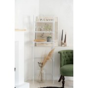 Полка-этажерка белая для унитаза (SM-12) 47х25х155 см Напольный стеллаж для хранения над унитазом