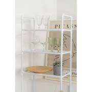 Полка-этажерка белая для унитаза (SM-12) 47х25х155 см Напольный стеллаж для хранения над унитазом