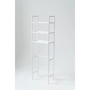 Полка-этажерка белая для унитаза (SM-12) 47х25х155 см Напольный стеллаж для хранения над унитазом