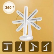 Тройное зеркало с подсветкой и увеличением на ножке для макияжа. Зеркало с сенсорным экраном и увеличением