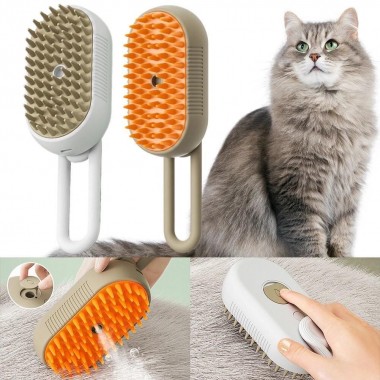 Щетка-массажер-спрей паровая Pet Spray Massage Brush 3в1 для вычесывания собак и кошек Белый Щетка-массажер-спрей паровая Pet Spray Massage Brush 3в1 для вычесывания собак и кошек Белый