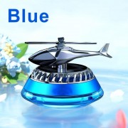 Ароматизатор автомобильный Вертолет на солнечной батарее, с вращающимися лопастями, синий