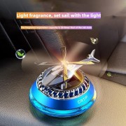 Ароматизатор автомобильный Вертолет на солнечной батарее, с вращающимися лопастями, синий