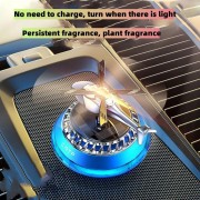 Ароматизатор автомобильный Вертолет на солнечной батарее, с вращающимися лопастями, синий
