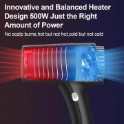 Компактный аккумуляторный фен для сушки и укладки волос WHD-01 Беспроводной фен мощностью 500 Вт Розовый