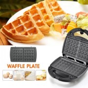 Вафельница бутербродница сендвичница гриль электрическая 4 в 1 со съемными формами Domotec MS 7704