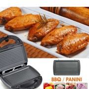 Вафельница бутербродница сендвичница гриль электрическая 4 в 1 со съемными формами Domotec MS 7704