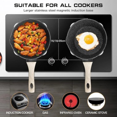 Сотейник с толстым дном объемом 1,2 л с антипригарным керамическим покрытием 16 см Rainberg RB-769