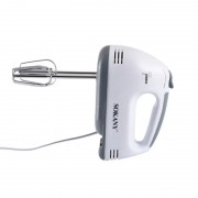 Миксер ручной миксер Sokany SC-133/7 режимов скоростей 2 венчика 2 крюка для теста 260 Вт белый