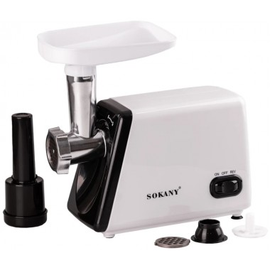 Мясорубка Sokany SK-312 профессиональная многофункциональная электрическая мощная 2400 Вт
